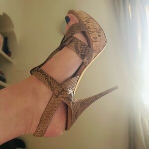 Miu Miu Textured Brown Heels